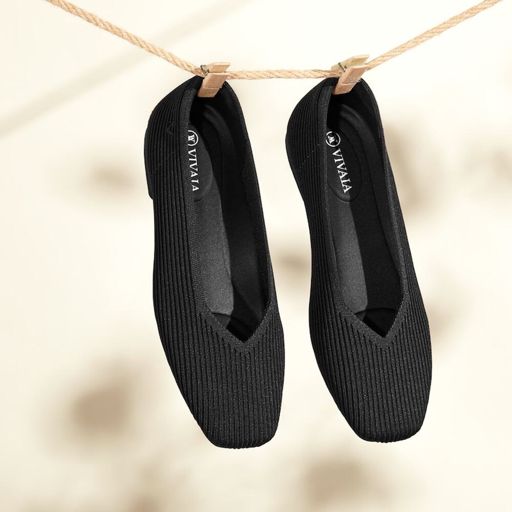 Vivaia Margot Old Money Versatile Washable Arch Support Comfort Flats Black 7